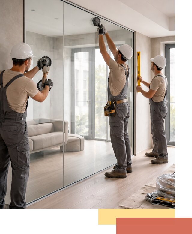 Перегородки из закаленного стекла в Колпино для офисов и квартир