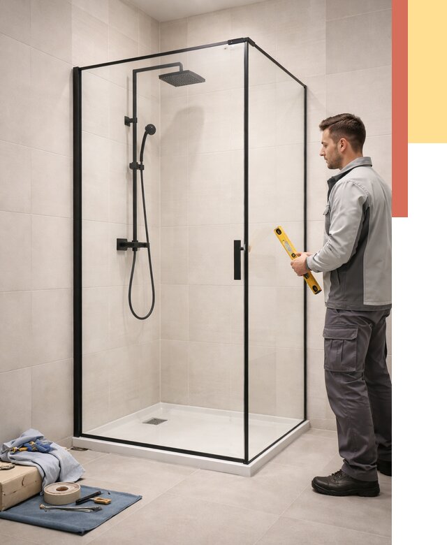 Стеклянные перегородки для душа в Колпино от 12894 руб. | Монтаж под ключ — ОТДЕЛОЧНИК-Клп