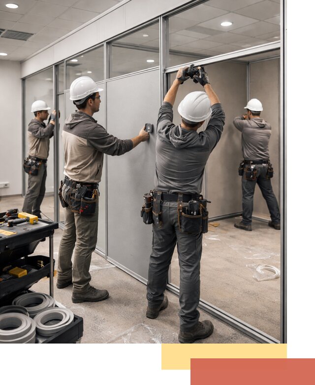 Мобильные офисные перегородки под ключ в Колпино