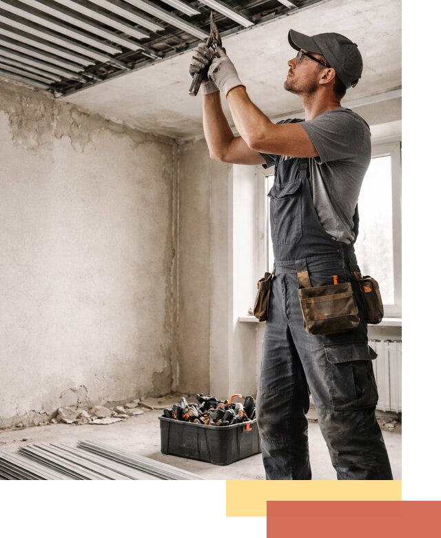 Демонтаж реечного потолка в Колпино быстро и аккуратно