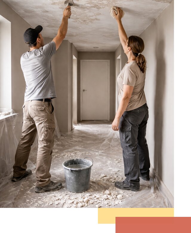 Удаление побелки с потолка в Колпино — быстро и аккуратно