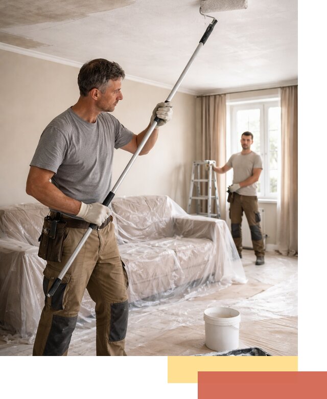 Грунтовка потолка в Колпино — подготовка под покраску и отделку