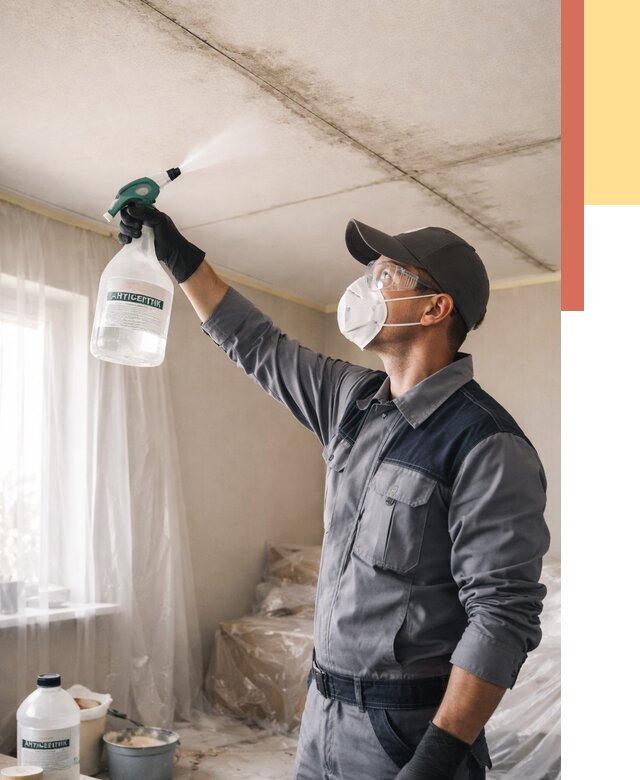 Антисептическая обработка потолка в Колпино от 2579 руб. | ОТДЕЛОЧНИК-Клп