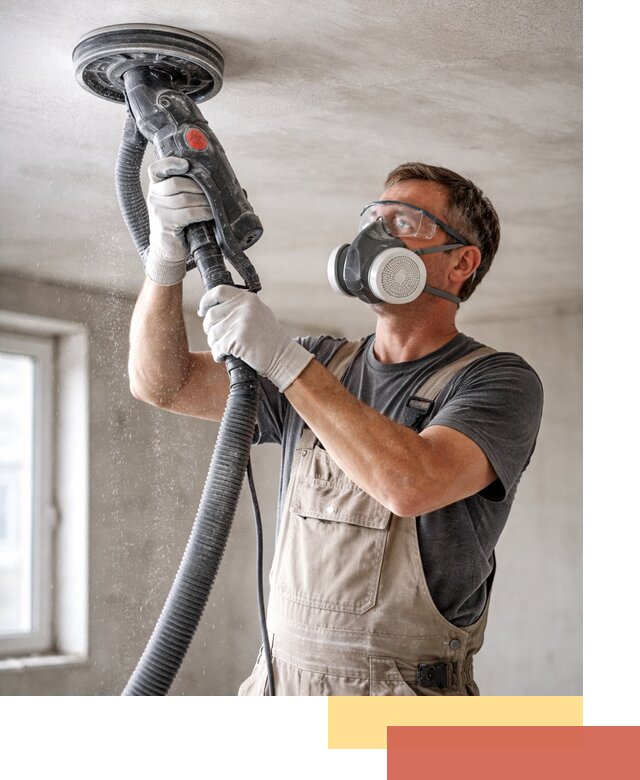 Шлифовка потолка в Колпино — качественная подготовка под отделку