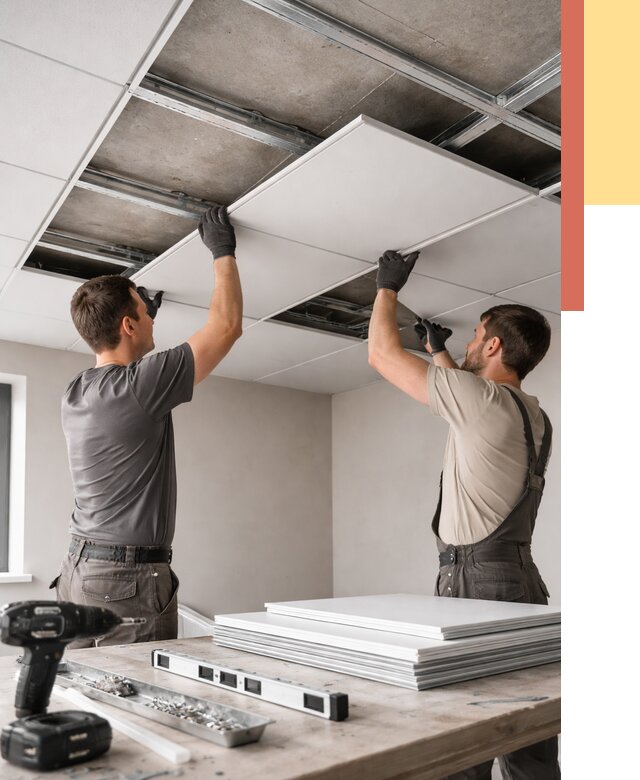 Монтаж кассетного потолка в Колпино от 4642 руб/м2 — установка и сборка | ОТДЕЛОЧНИК-Клп