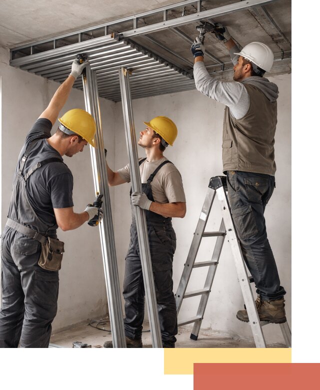 Монтаж реечного потолка под ключ в Колпино