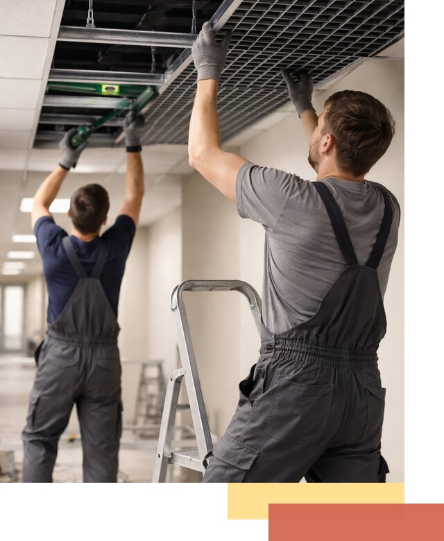 Монтаж потолка Грильято в Колпино: установка под ключ качественно