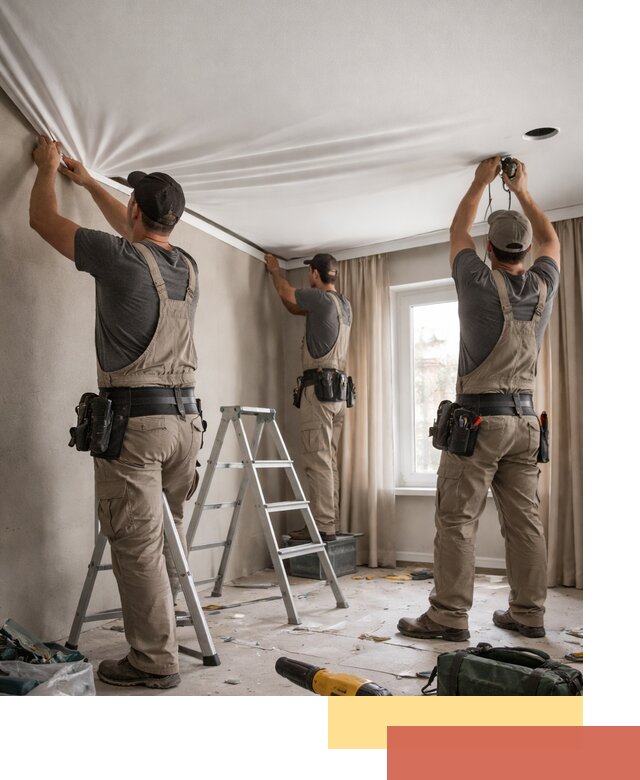 Монтаж матового натяжного потолка в Колпино качественно и быстро