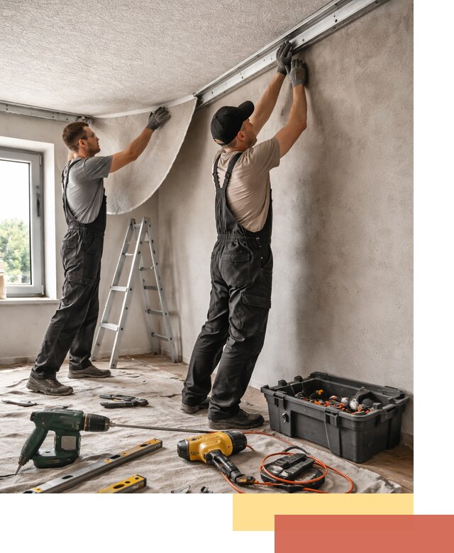 Монтаж фактурного натяжного потолка в Колпино качественно и быстро