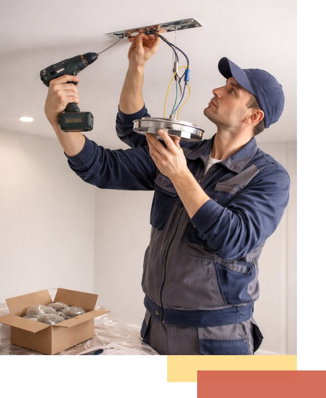 Установка люстры в натяжной потолок в Колпино