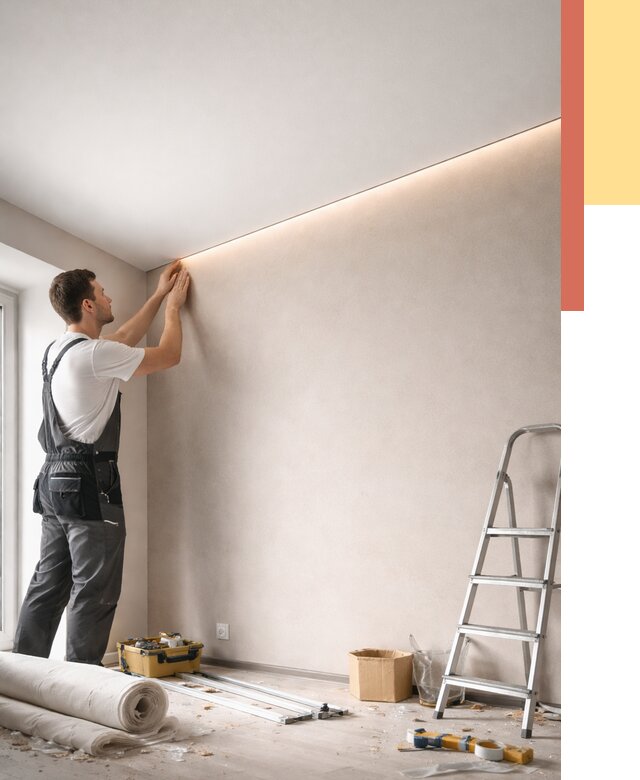 Теневые натяжные потолки в Колпино от 8458 руб. под ключ | ОТДЕЛОЧНИК-Клп