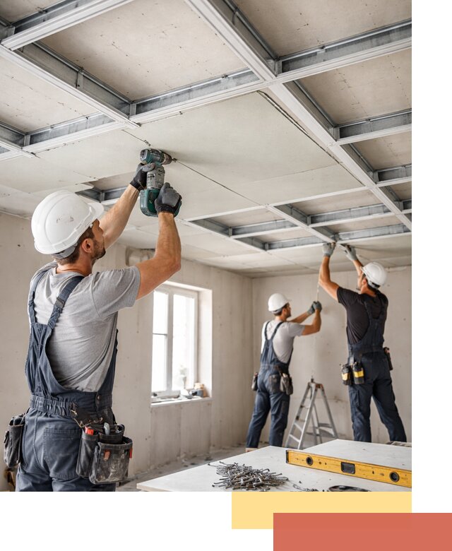 Кессонный потолок из гипсокартона под ключ в Колпино