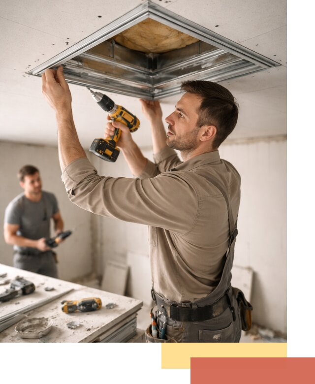 Монтаж люка в потолок из ГКЛ в Колпино