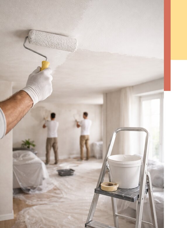 Покраска потолка акриловой краской в Колпино от 2579 руб. | ОТДЕЛОЧНИК-Клп