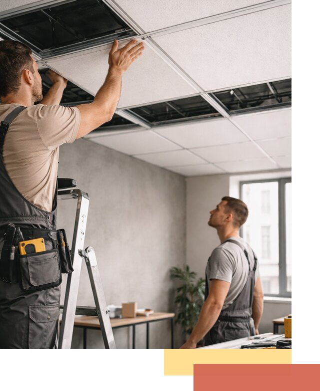 Монтаж потолочной плитки в Колпино качественно и в срок