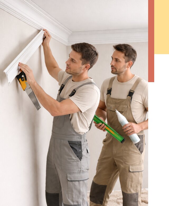 Монтаж потолочного плинтуса в Колпино от 2372 руб. — быстро и недорого | ОТДЕЛОЧНИК-Клп