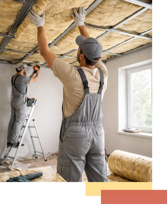 Утепление потолка под ключ в Колпино качественно и быстро