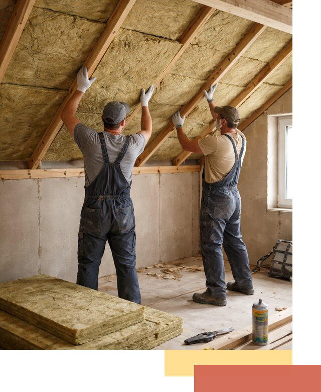 Утепление потолка минеральной ватой в Колпино