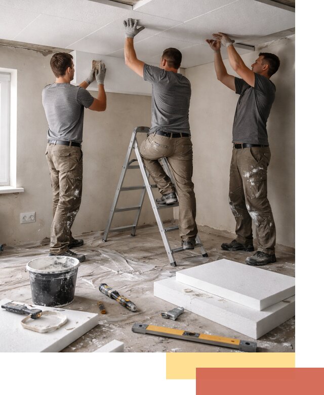 Утепление потолка пенопластом в Колпино быстро и качественно