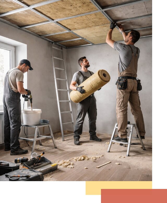 Шумоизоляция потолка в Колпино: профессиональный монтаж и отделка