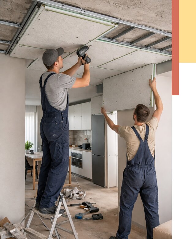 Шумоизоляция потолка панелями зипс в Колпино от 1908 руб. под ключ | ОТДЕЛОЧНИК-Клп